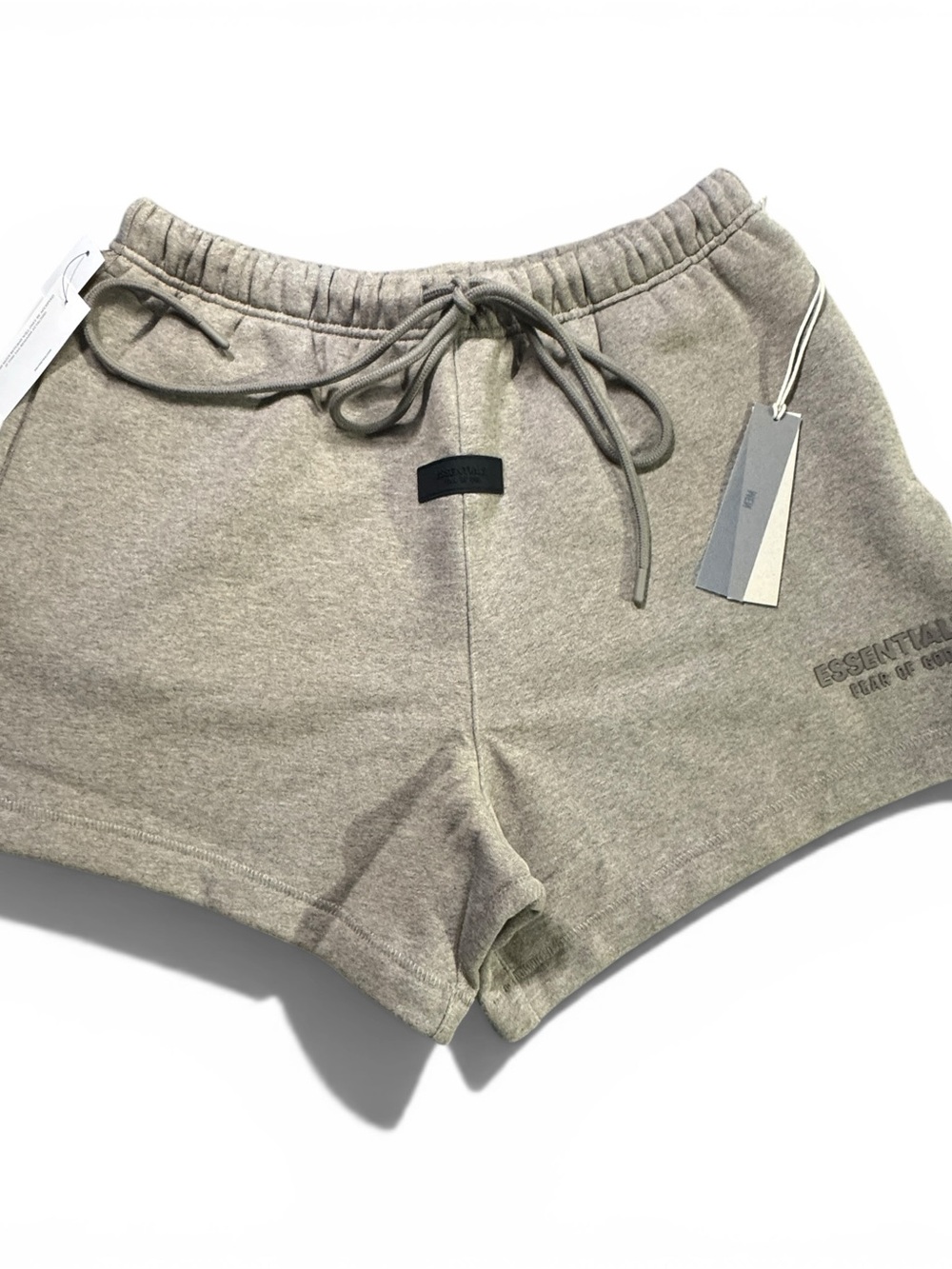 Fear of God Essentials Heather Grey Drawstring Sweat Shorts Men's Size Large New